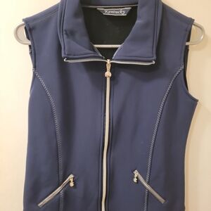 RARE KENTUCKY HORSE WEAR Women's Navy Blue Vest